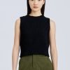 Knitted Textured Top - Black