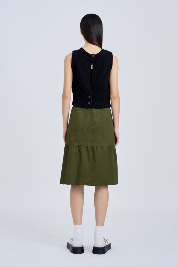 Knitted Textured Top - Black