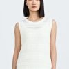 Knitted Textured Top - Cream