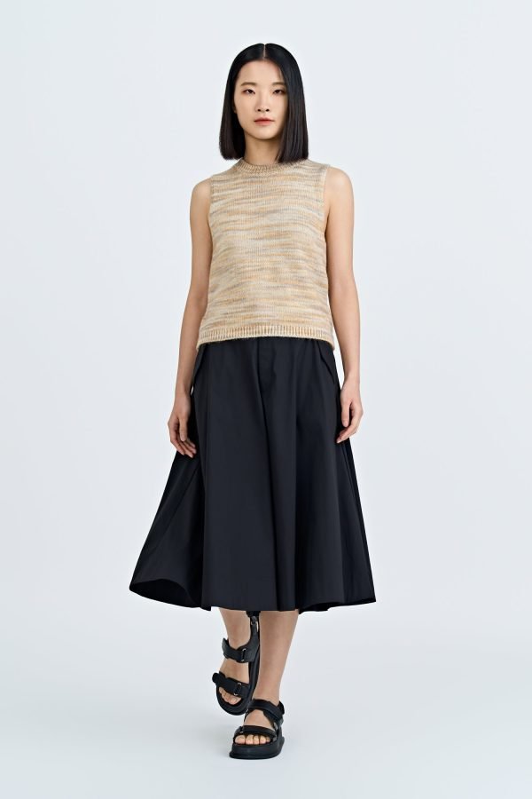 Flap Pocket Flare Pants - Black