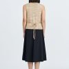 Flap Pocket Flare Pants - Black