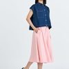 Flap Pocket Flare Pants - Blush