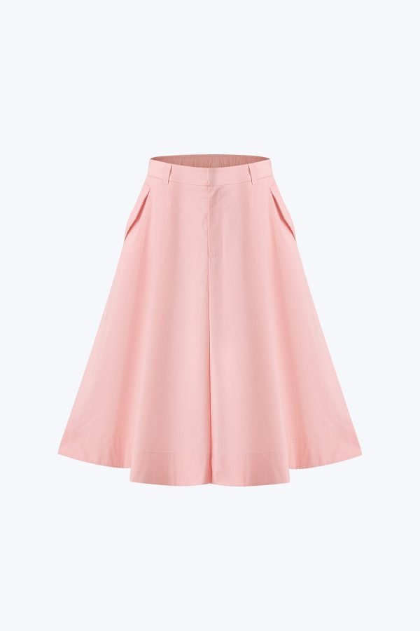 Flap Pocket Flare Pants - Blush