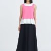Double Button Flare Pants - Black