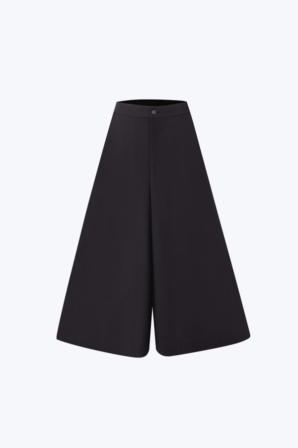 Double Button Flare Pants - Black