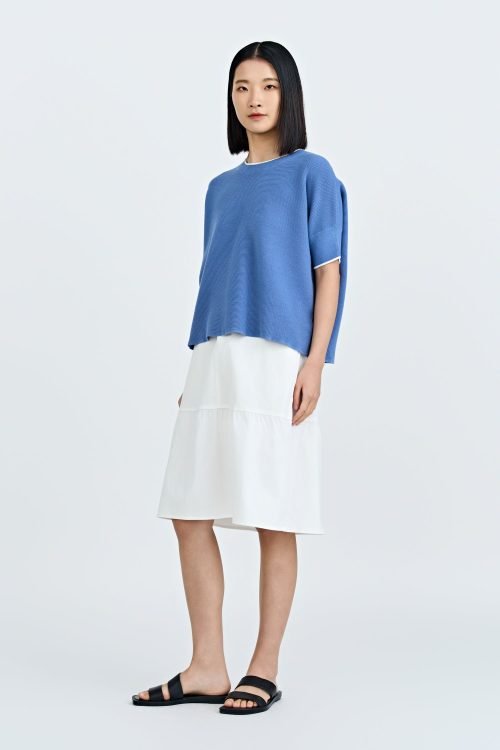 Ruffle Hem Skirt - Cream