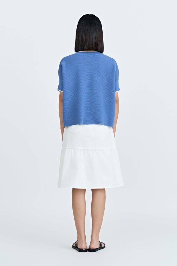 Ruffle Hem Skirt - Cream