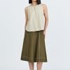 Panelled Skirt - Army Green