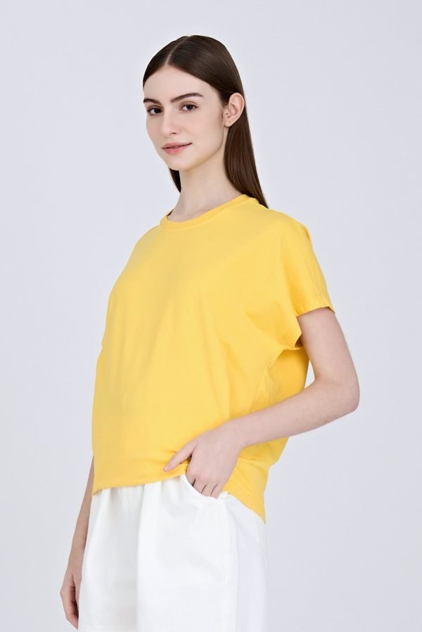Snap Button Tee - Cadmium Yellow