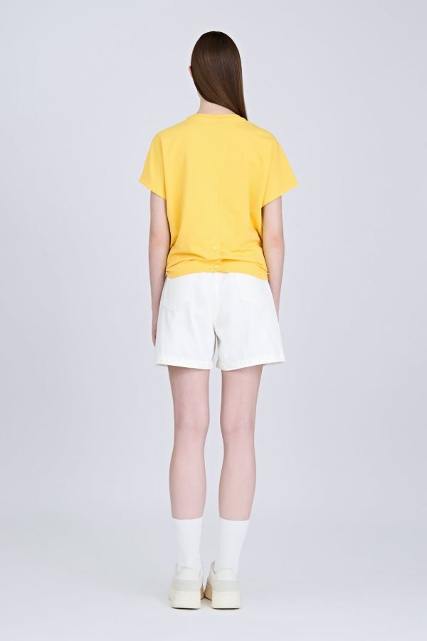 Snap Button Tee - Cadmium Yellow