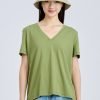 CT001142DFERN-1copy V-Neck Tee - Fern