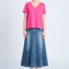 V-Neck Tee - Hot Pink