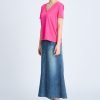 V-Neck Tee - Hot Pink