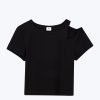 Shoulder Cut-Out Tee - Black
