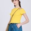 Shoulder Cut-Out Tee - Cadmium Yellow