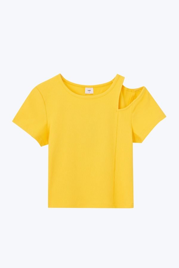 Shoulder Cut-Out Tee - Cadmium Yellow