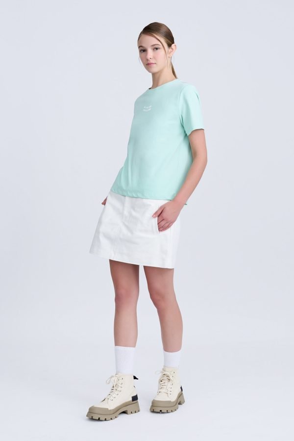 Text Print Tee - Mint
