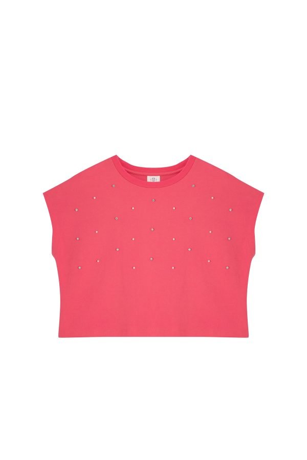 Embellished Tee - Hot Pink