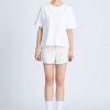Back Mesh Tee - Cream