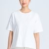Back Mesh Tee - Cream
