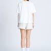 Back Mesh Tee - Cream