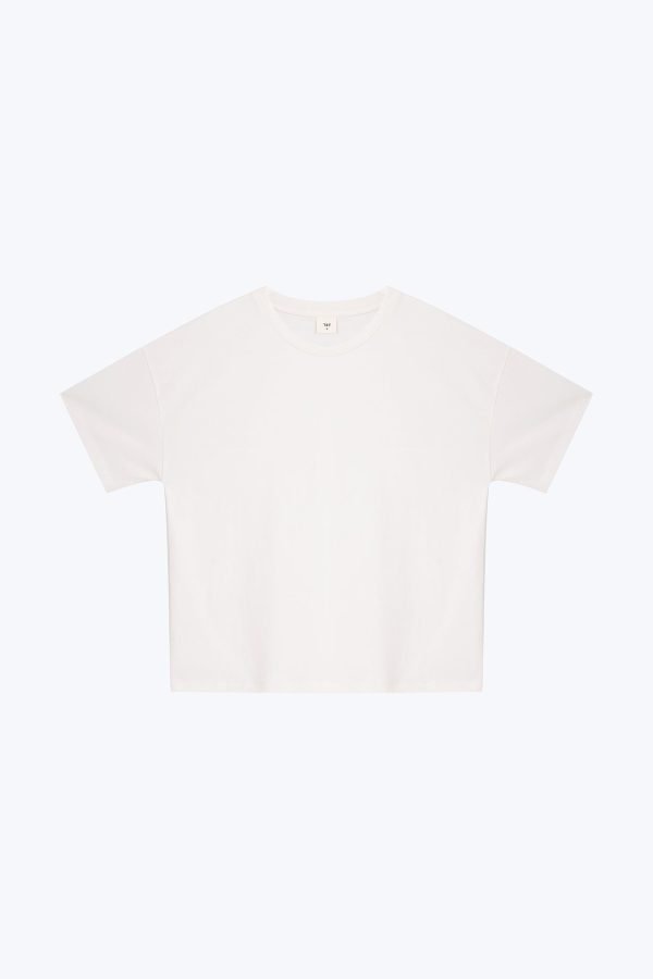 Back Mesh Tee - Cream
