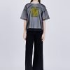 Overlay Mesh Tee - Cream
