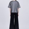 Overlay Mesh Tee - Cream
