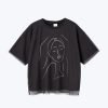 Overlay Mesh Tee - Black