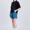Overlay Mesh Tee - Black