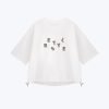 Drawcord Tee - Cream