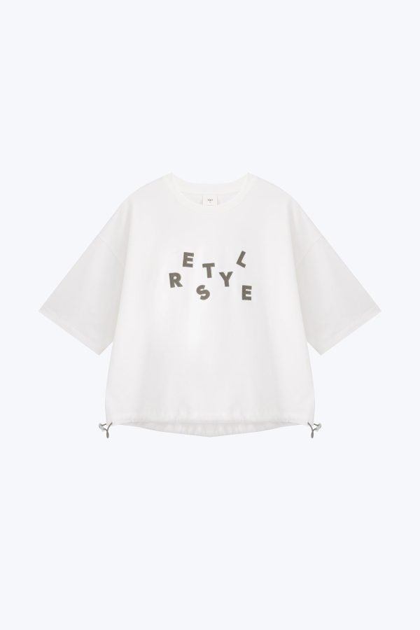 Drawcord Tee - Cream