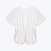 Overlap Draw Waist Tee - Cream