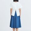 Overlap Draw Waist Tee - Cream