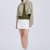 Shoulder Padded Tee - Army Green