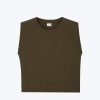 Shoulder Padded Tee - Army Green
