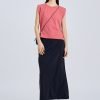 Shoulder Padded Tee - Dusty Cedar