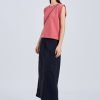 Shoulder Padded Tee - Dusty Cedar