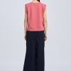 Shoulder Padded Tee - Dusty Cedar