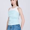 Mock Two-Piece Top - Stripes Green