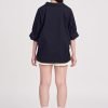 Denim High-Waisted Shorts - Ecru