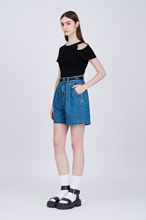 Denim Bermuda Shorts - Denim