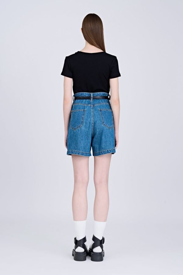 Denim Bermuda Shorts - Denim