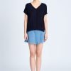 Overlap Skort - Denim