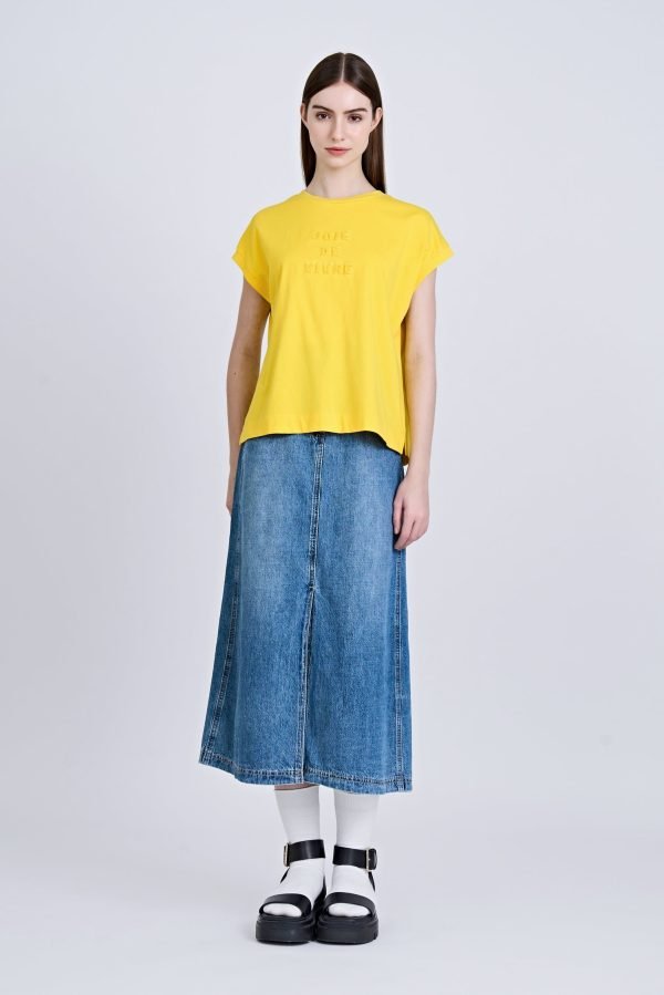 Denim A-Line Skirt - Denim