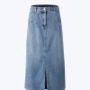 Denim A-Line Skirt - Denim