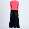 Denim Flare Skirt - Black