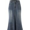 Denim Flare Skirt - Denim