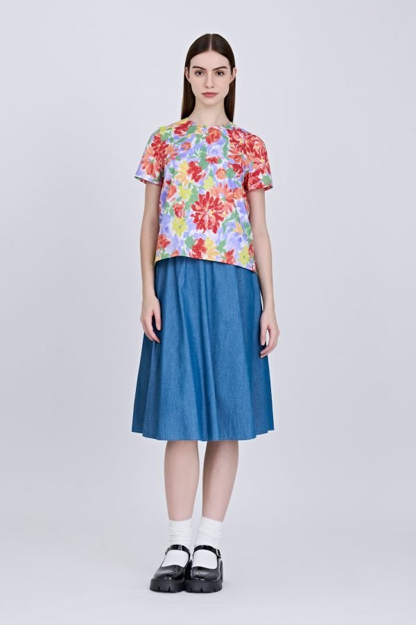Gathered Skirt - Denim
