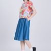 Gathered Skirt - Denim